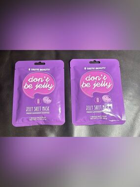 2 New Don't Be Jelly Lavender Jelly Sheet Face Mask - Purple